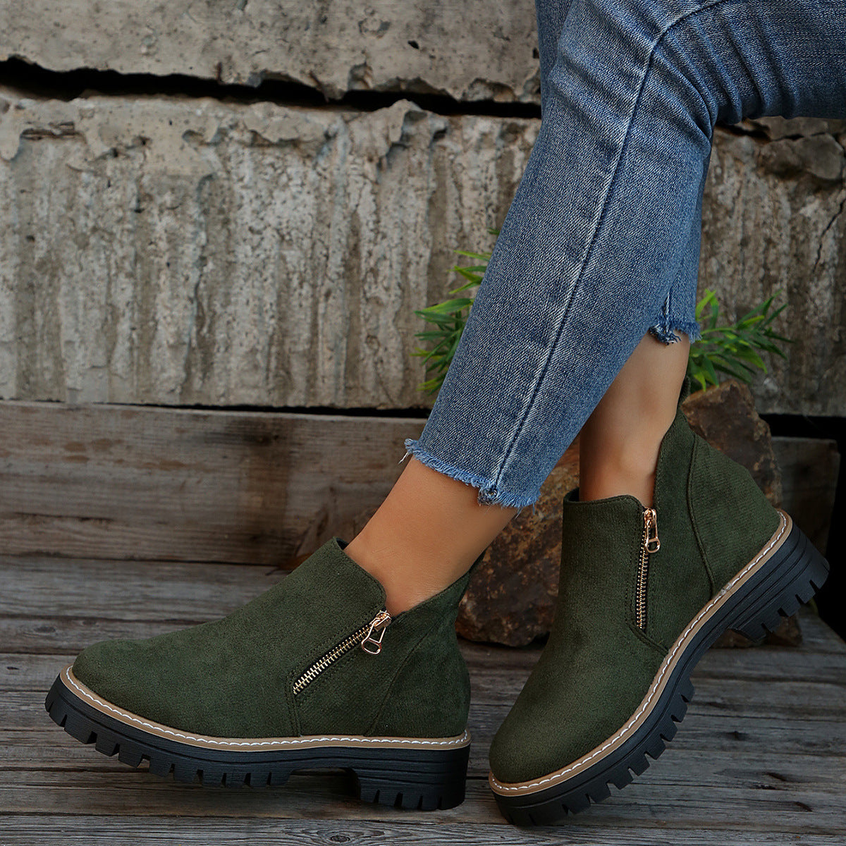 Bottines Élégantes Suédine Femme