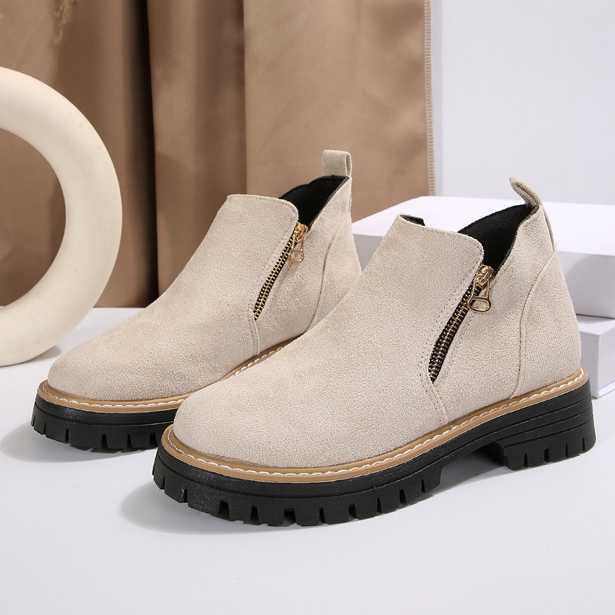 Bottines Élégantes Suédine Femme